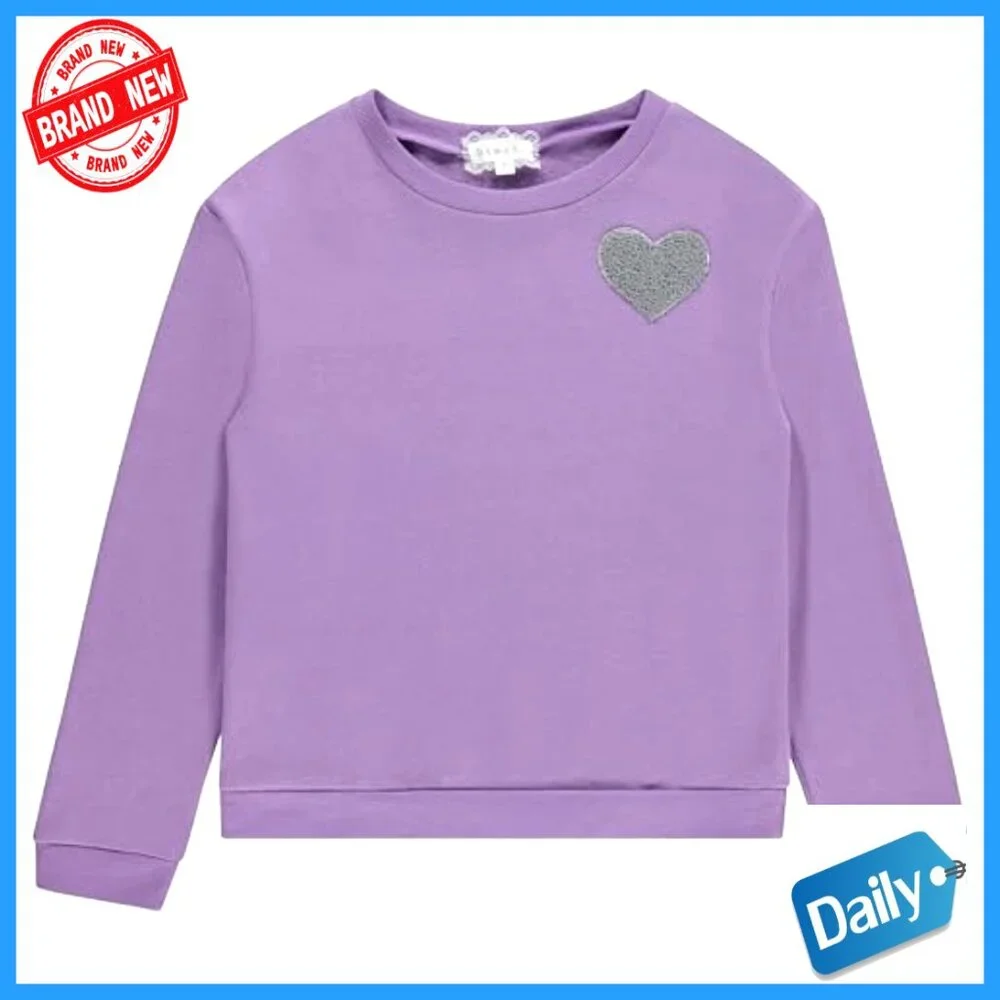 Girls 3 Piece Cotton Blend Fleece Sweatshirt Set Long Sleeve Pullover Sizes 4-12